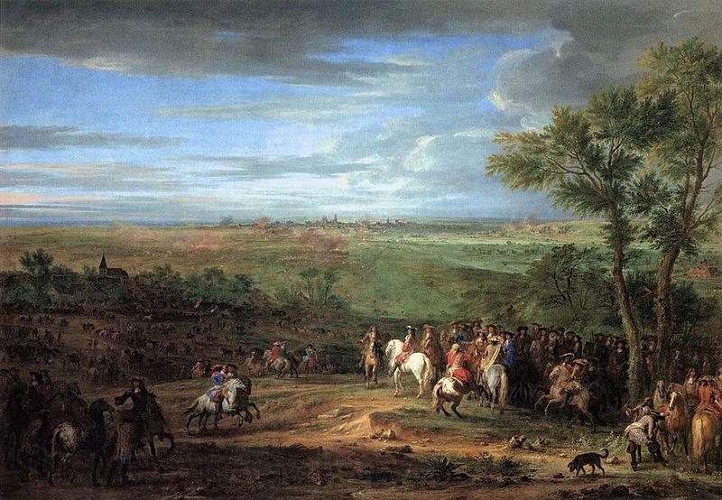 Adam Frans van der Meulen Louis XIV Arriving in the Camp in front of Maastricht Norge oil painting art